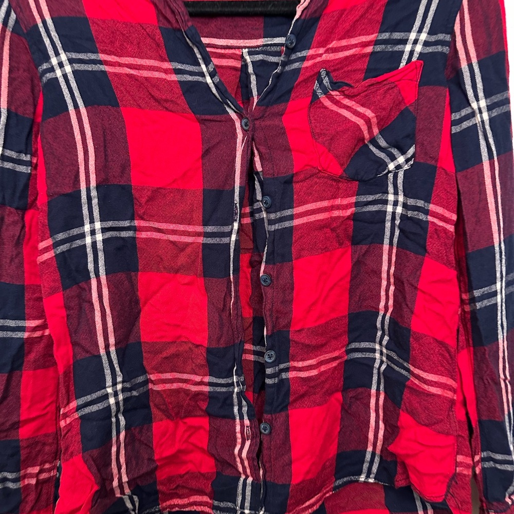Woolrich Button Down Plaid Shirt Size Medium - Picture 2 of 6